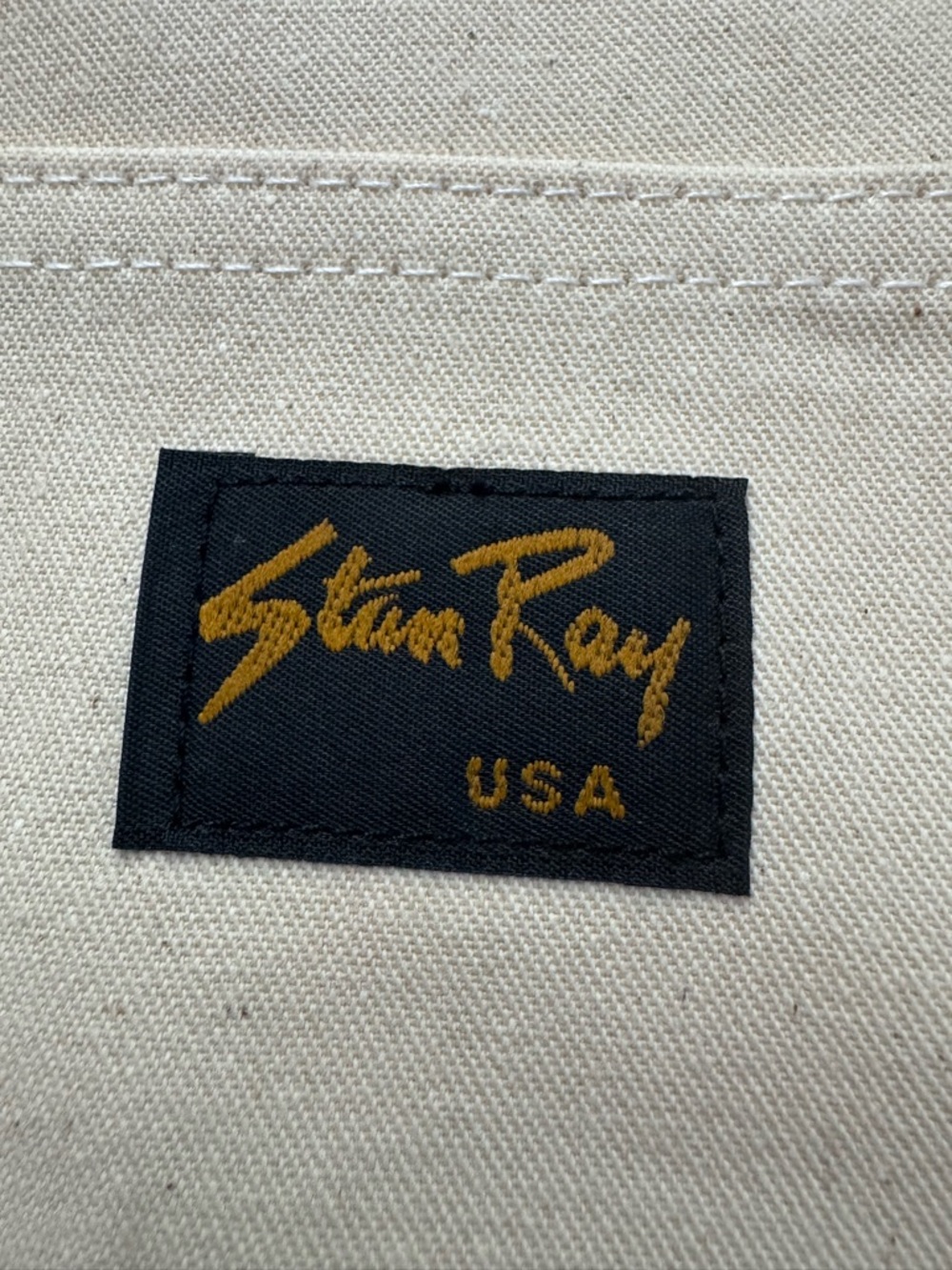 Vintage Stan Ray Painter Pants Canvas Cream Off White Size 34x30 USA Made Retro